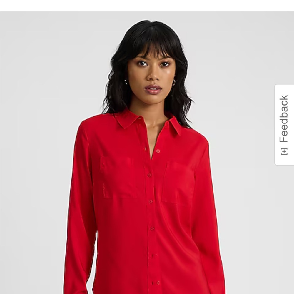 Express Georgette Double Pocket Relaxed Portofino Shirt